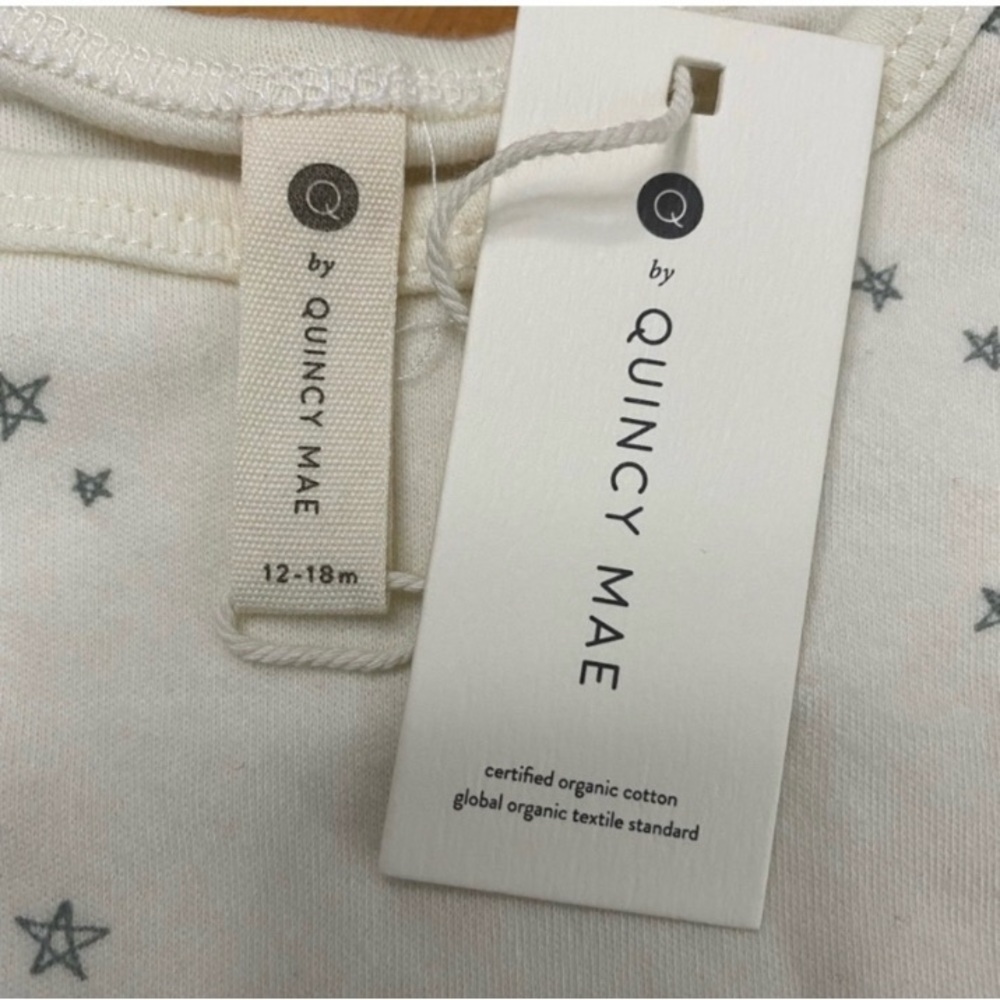 Last Call! Quincy Mae 2pc Organic Cotton Set, Hi-Low Top & Drawstring Pants - Picture 3 of 12